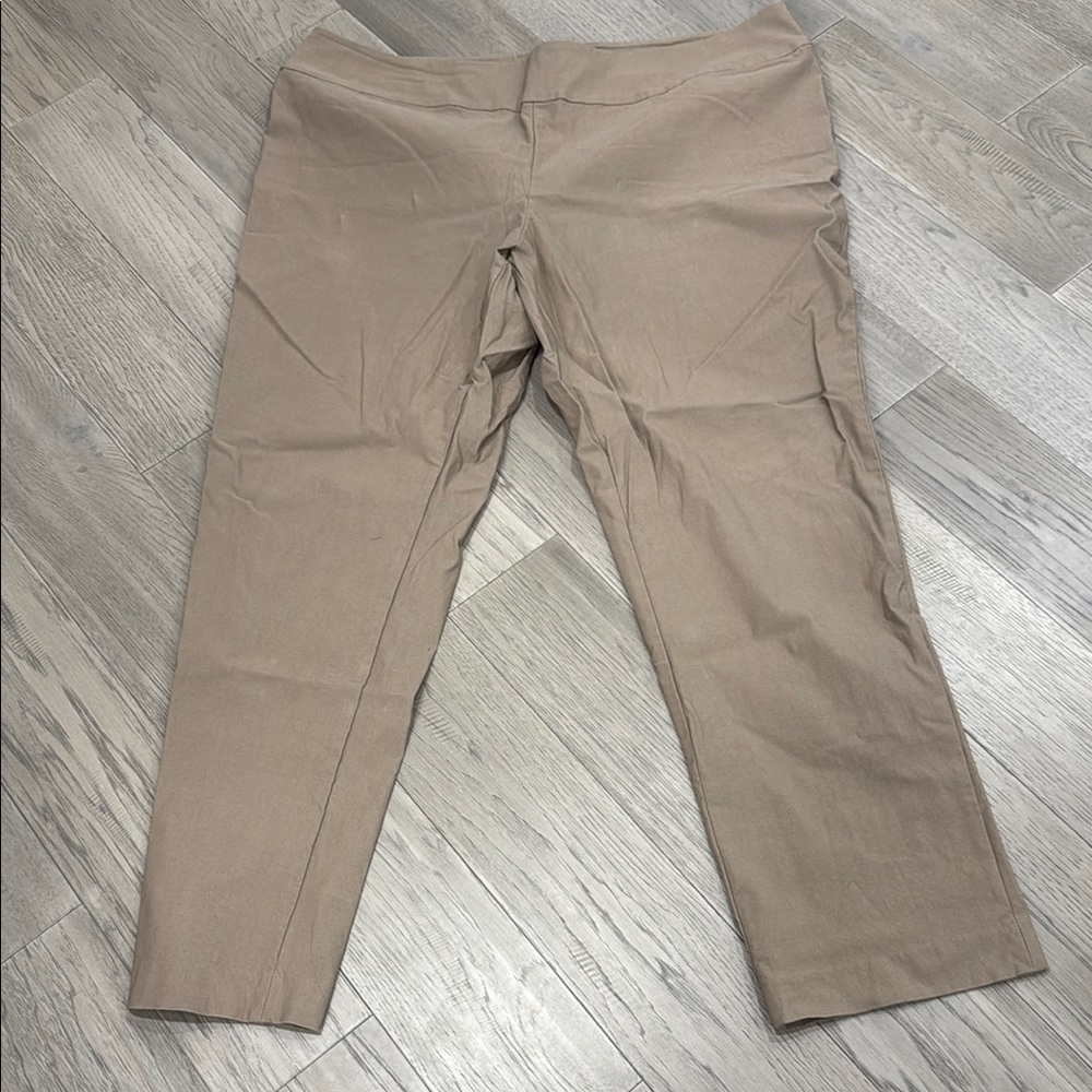 NIC+ZOE Tan Straight Leg Pants